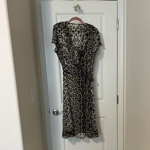 Dress Barn leopard print dress size 14